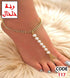 117 - Pearl-detail foot chain.