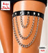 420 - Thigh band with layered draped chains.