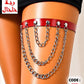 420 - Thigh band with layered draped chains.