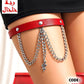 420 - Thigh band with draped chains and a snake charm.