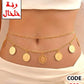 203 - Double-layer waist chain with coin charms.