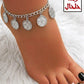 108 - Anklet with dangling coin charms.