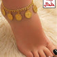 108 - Anklet with dangling coin charms.
