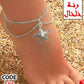 106 - Double-layer anklet with a starfish charm.