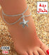 106 - Double-layer anklet with a starfish charm.