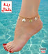 125 - Anklet with shell charms.