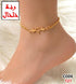 121 - Anklet with a heart and heartbeat detail.