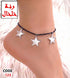123 - Anklet with three star charms.