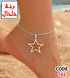 102 - Fine-chain anklet with an outlined star charm.