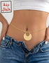 ACC1004 - Waist chain with a round statement pendant.