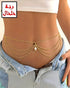 ACC1005 - Draped multi-layer waist chain with a central drop charm.