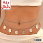 203 - Double-layer waist chain with coin charms.