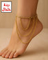 ACC1006 - Multi-layer draped anklet.