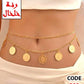 203 - Double-layer waist chain with coin charms.