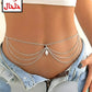 ACC1005 - Draped multi-layer waist chain with a central drop charm.
