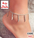 101 - Anklet with hanging dagger-shaped charms.