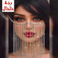 ACC1008 - Decorative face veil with straight hanging chains.