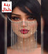 ACC1008 - Decorative face veil with straight hanging chains.