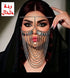 ACC1011 - Decorative head chain and face veil with layered draped chains.