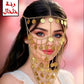 ACC1009 - Decorative head chain and face veil with spaced coin charms.