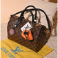 013378 — Scarf Detail Dome Bag — Brown / Black