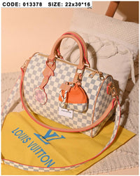 013378 — Scarf Detail Dome Bag — Cream Check