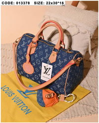013378 — Scarf Detail Dome Bag — Blue
