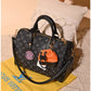 013378 — Scarf Detail Dome Bag — Black
