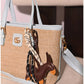 013351 — Woven Texture Charm Tote — detail