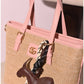 013351 — Woven Texture Charm Tote — detail