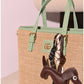 013351 — Woven Texture Charm Tote — detail