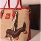 013351 — Woven Texture Charm Tote — detail