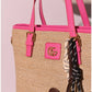 013351 — Woven Texture Charm Tote — detail