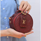 013353 — Round Mini Crossbody Bag — Burgundy