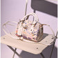 013093 — Graffiti Print Mini Dome Bag — White