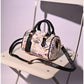 013093 — Graffiti Print Mini Dome Bag — Black