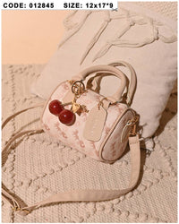 012845 — Cherry Charm Mini Bag — Cream Floral