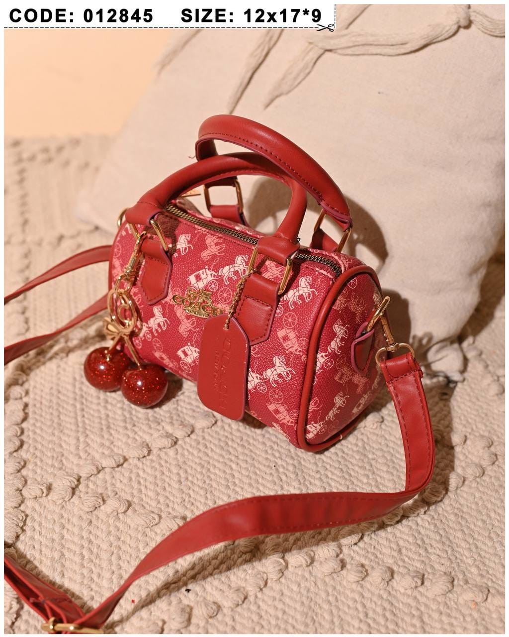 012845 — Cherry Charm Mini Bag — Red