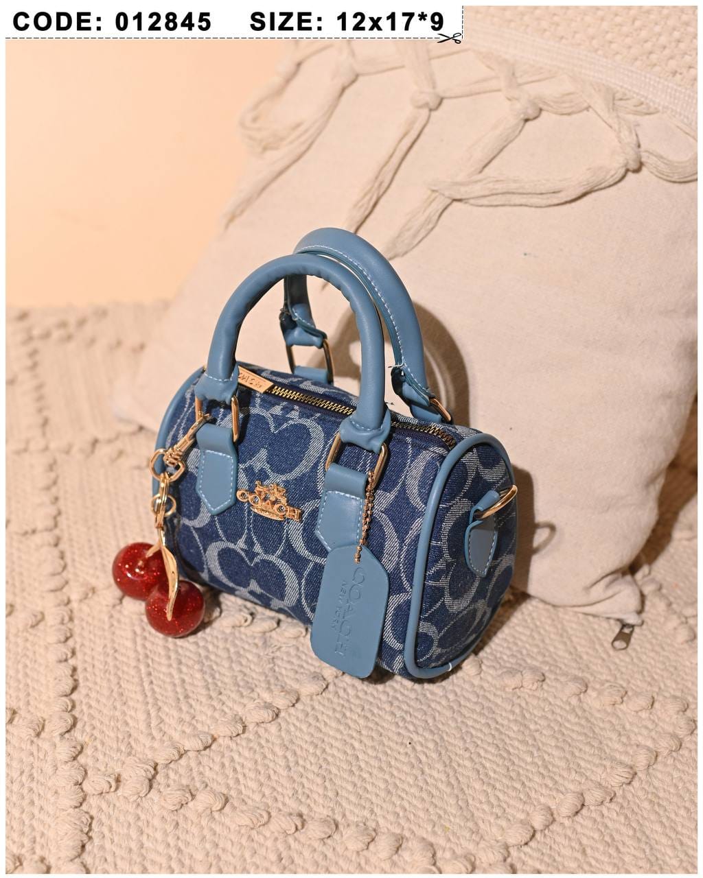 012845 — Cherry Charm Mini Bag — Blue