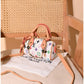 013368 — Colorful Mini Barrel Bag — White Multicolor