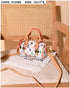 013368 — Colorful Mini Barrel Bag — White Multicolor