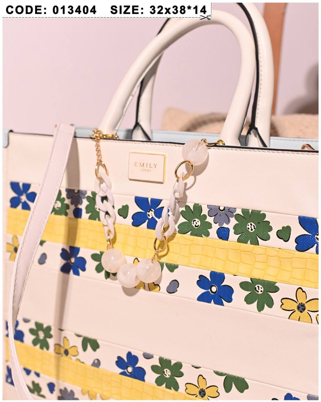 013404 — Printed Stripe Tote Bag — detail