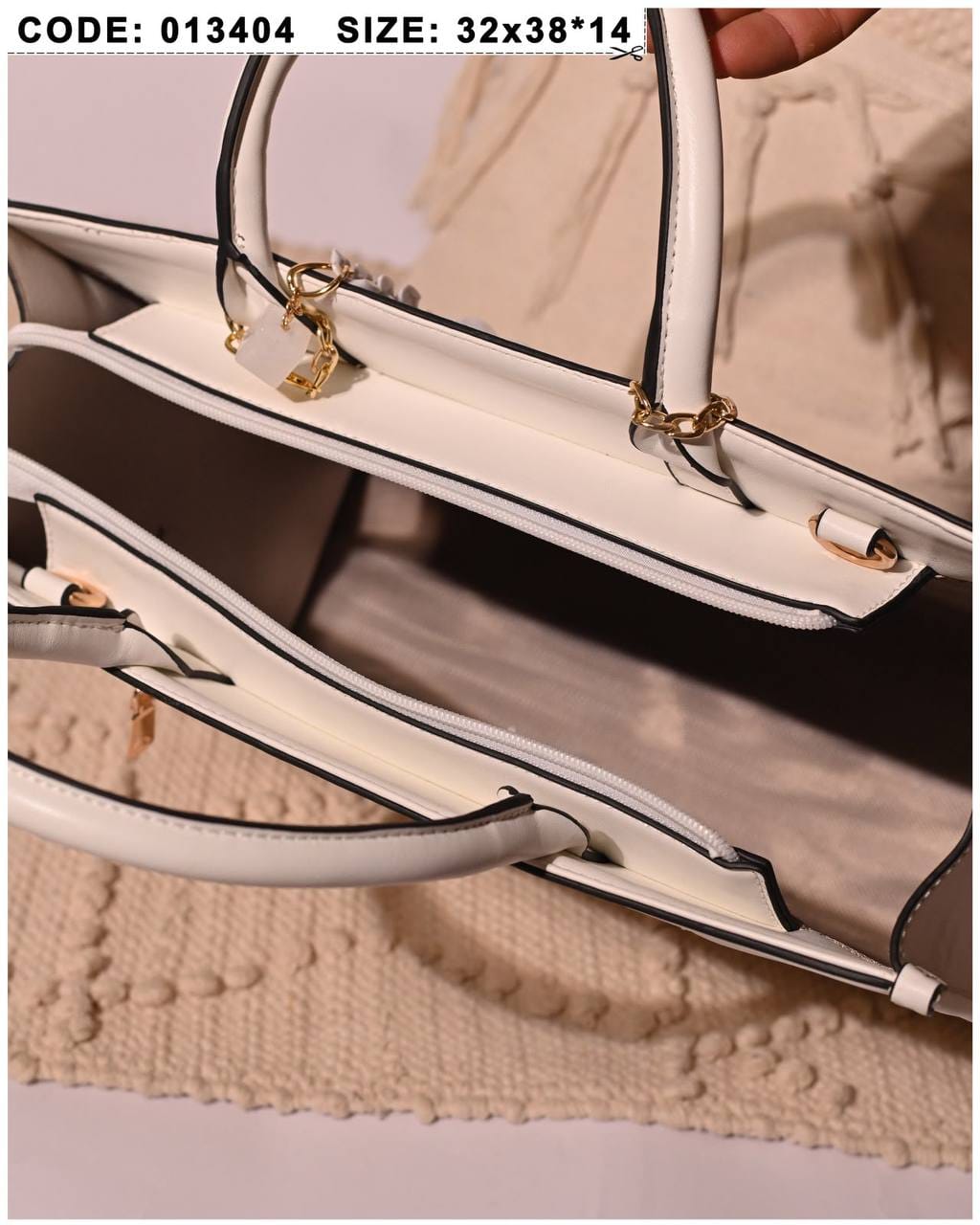 013404 — Printed Stripe Tote Bag — detail