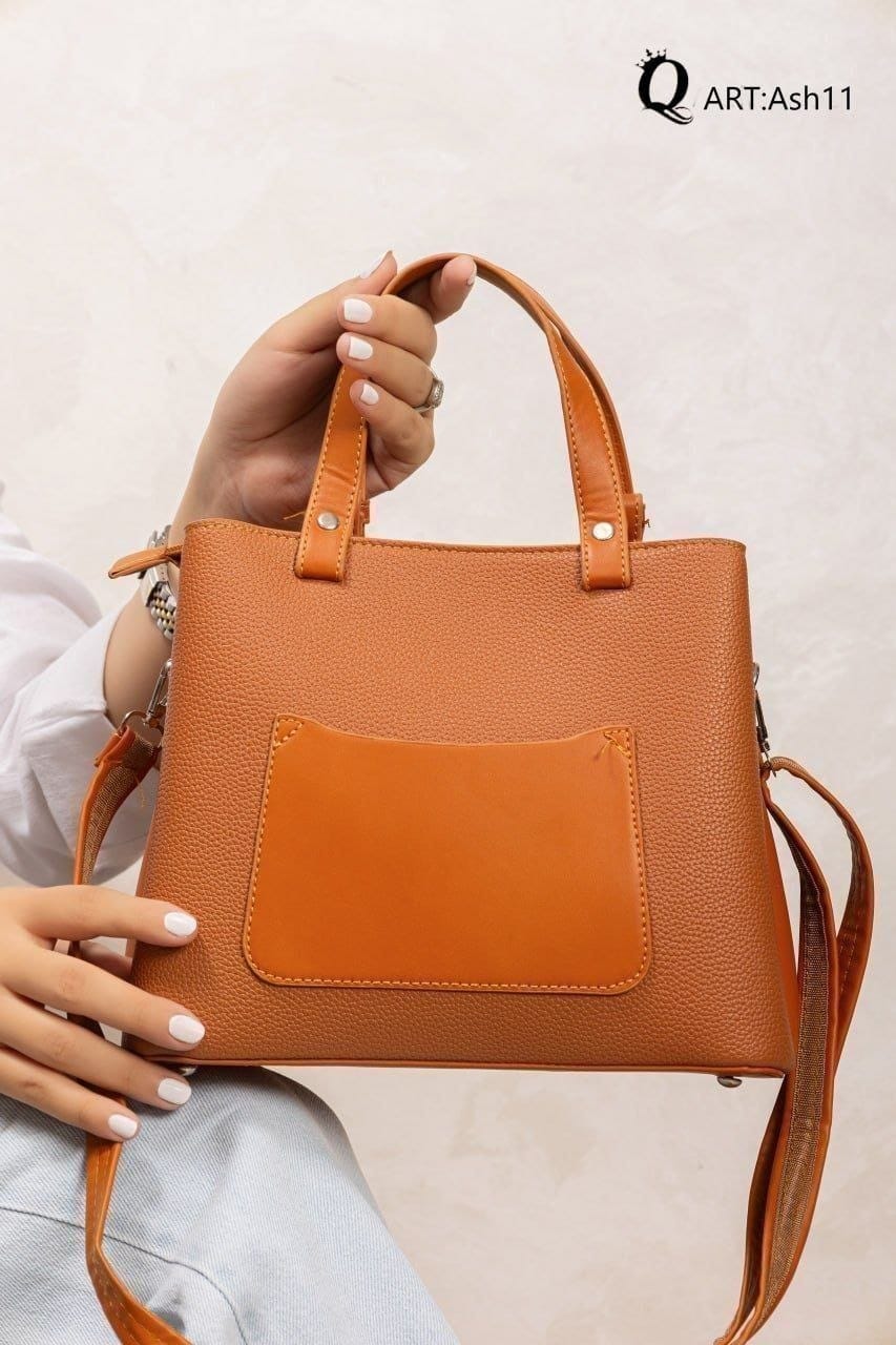 Ah11 — Metal Trim Top Handle Bag — detail