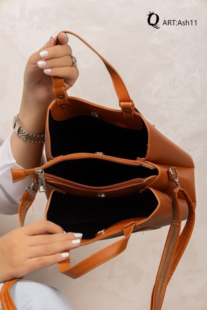 Ah11 — Metal Trim Top Handle Bag — detail