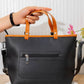 ASH21 — Contrast Handle Tote Bag — detail