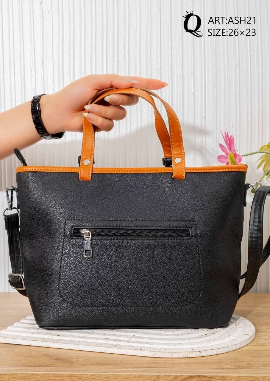 ASH21 — Contrast Handle Tote Bag — detail