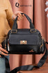 Mz119 — Front Flap Satchel Bag — Black