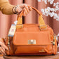 Mz119 — Front Flap Satchel Bag — Tan