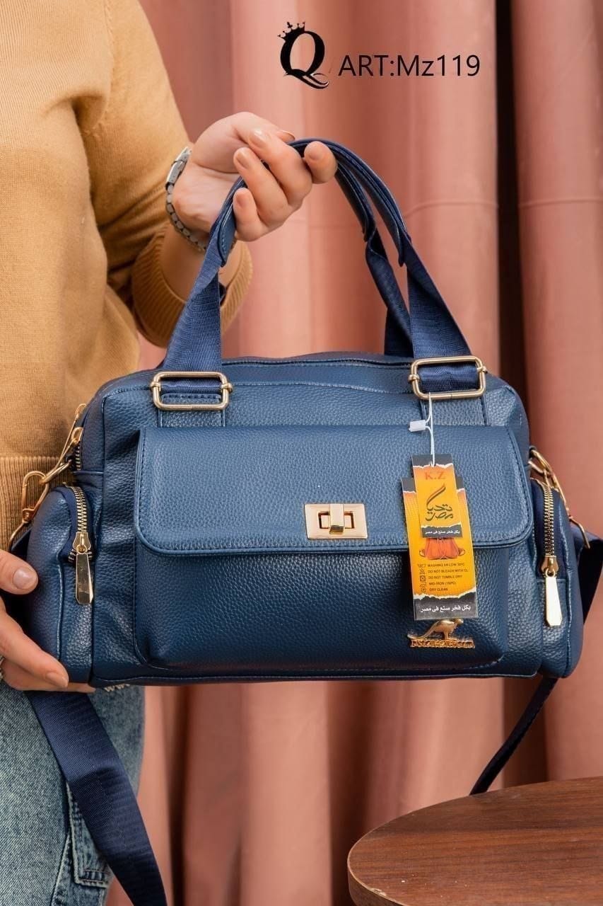 Mz119 — Front Flap Satchel Bag — Blue
